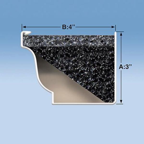 Original 4 ft. Foam Filter Plastic Gutter Guard for 4 in. K-Style (48-Pack) - Super Arbor