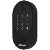 Defiant Hubspace Matte Black Round Biometric Fingerprint Electronic Touchpad Deadbolt