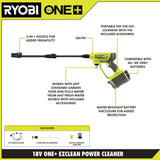 RYOBI ONE+ 18-Volt 320 PSI 0.8 GPM Cordless Cold Water Power Cleaner with 4.0 Ah Battery and Charger