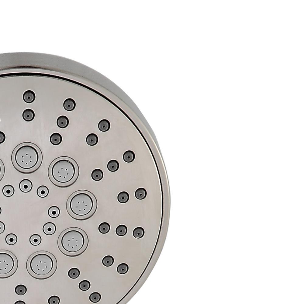 Modern 6-Spray 4.5 in. Single Wall Mount Handheld Adjustable Shower Head in Brushed Nickel - Super Arbor