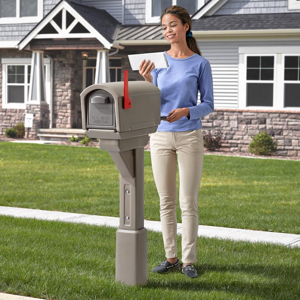 MailMaster Express Post Mount Mailbox - Mocha - Super Arbor