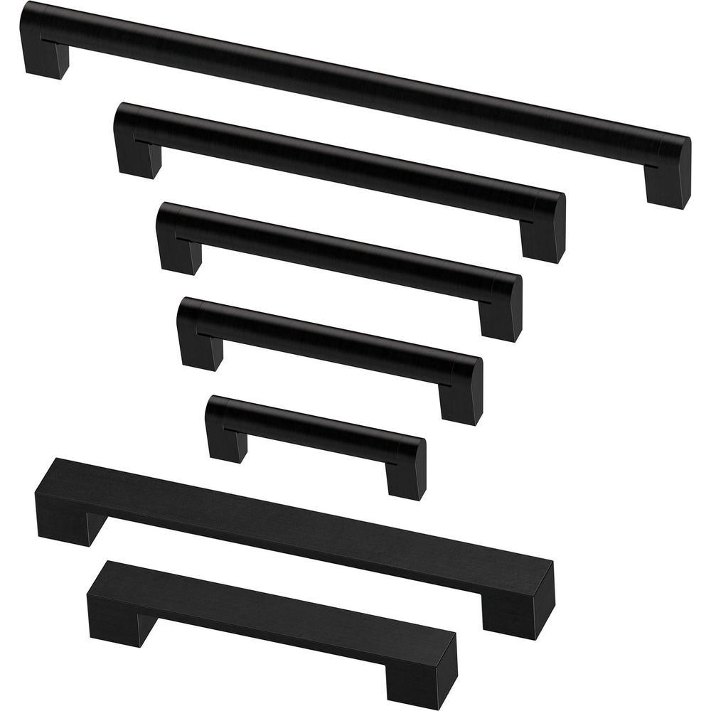 Stratford Bar 7-9/16 in. (192 mm) Matte Black Cabinet Pull - Super Arbor