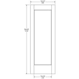 33 in. x 84 in. Unfinished Clear Pine 1-Lite Interior Barn Door Slab - Super Arbor
