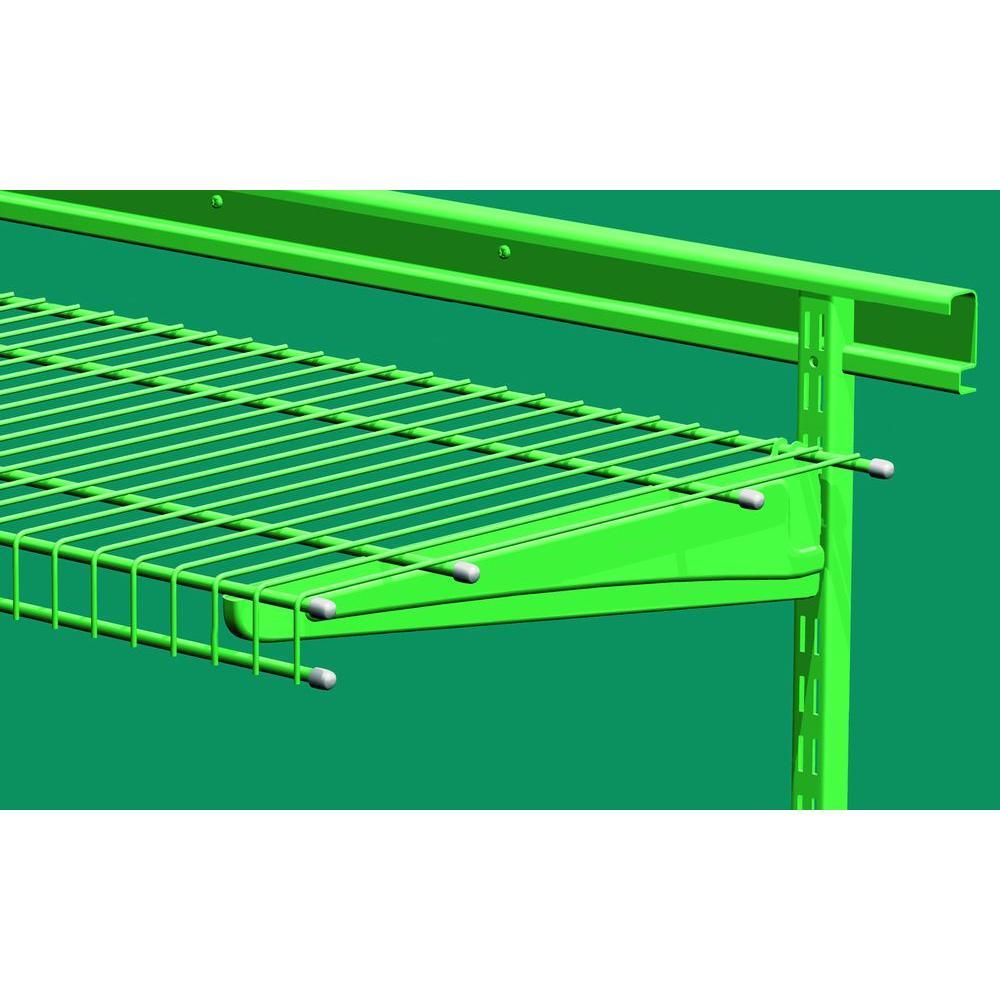 1/4 in. Silver Shelf End Caps for Maximum Load Ventilated Wire Shelving (24-Pack) - Super Arbor