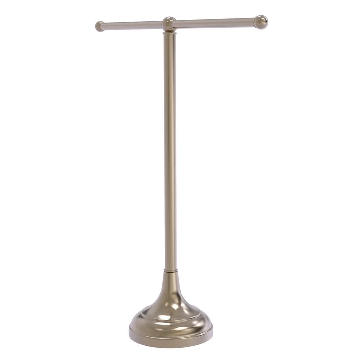 Allied Brass Vanity Top 2 Arm Guest Towel Holder in Unlacquered Brass