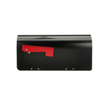 Ironside Large, Steel, Post Mount Mailbox, Black - Super Arbor