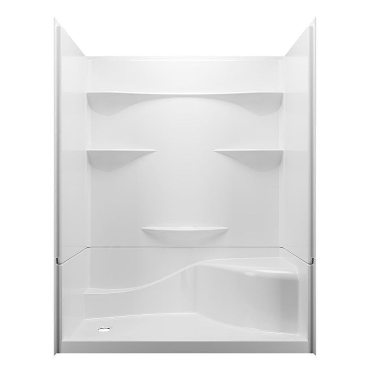 Coronado Acrylx 60 in. x 30 in. Single Threshold Left Drain Shower Kit in White with Bench with Door in Chrome