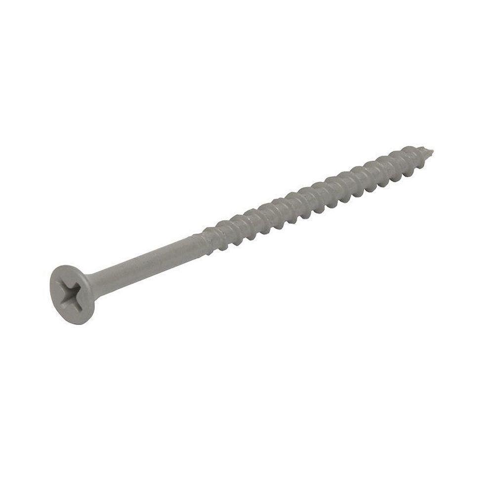 #10 x 4 in. Philips Bugle-Head Coarse Thread Sharp Point Polymer Coated Exterior Screw - Super Arbor