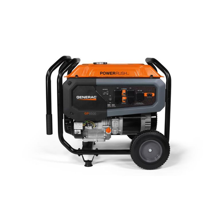 Generac GP 6500-Watt Gasoline Powered Portable Generator with CO-Sense 49/CSA