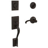 Custom Addison Matte Black Single Cylinder Door Handleset with Whitney Door Lever - Super Arbor