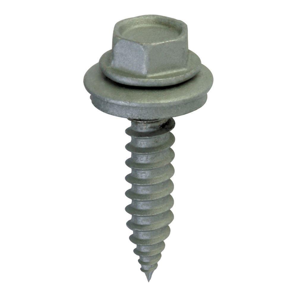 #9 x 1 in. Steel External Hex Head Washer Sharp Point Roofing Screws (120-Pack)