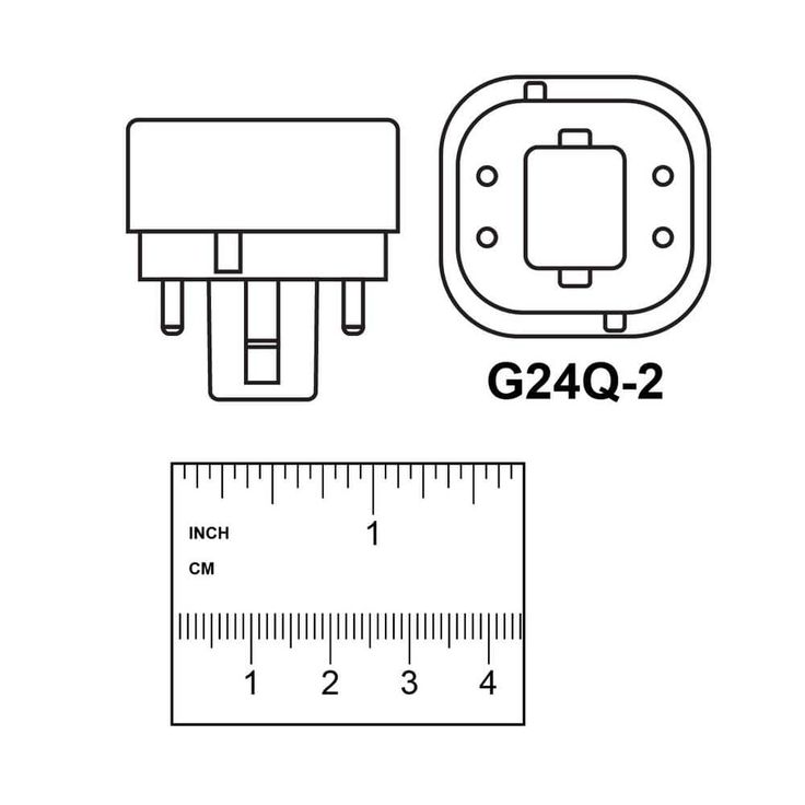 18-Watt Equivalent PL CFLNI Quad Tube 4-Pin G24Q-2 Base Compact Fluorescent CFL Light Bulb, Soft White 2700K (1-Bulb)