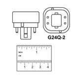 18-Watt Equivalent PL CFLNI Quad Tube 4-Pin G24Q-2 Base Compact Fluorescent CFL Light Bulb, Soft White 2700K (1-Bulb)