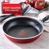 12-Piece Nonstick Titanium Cookware Set with Lids in Red