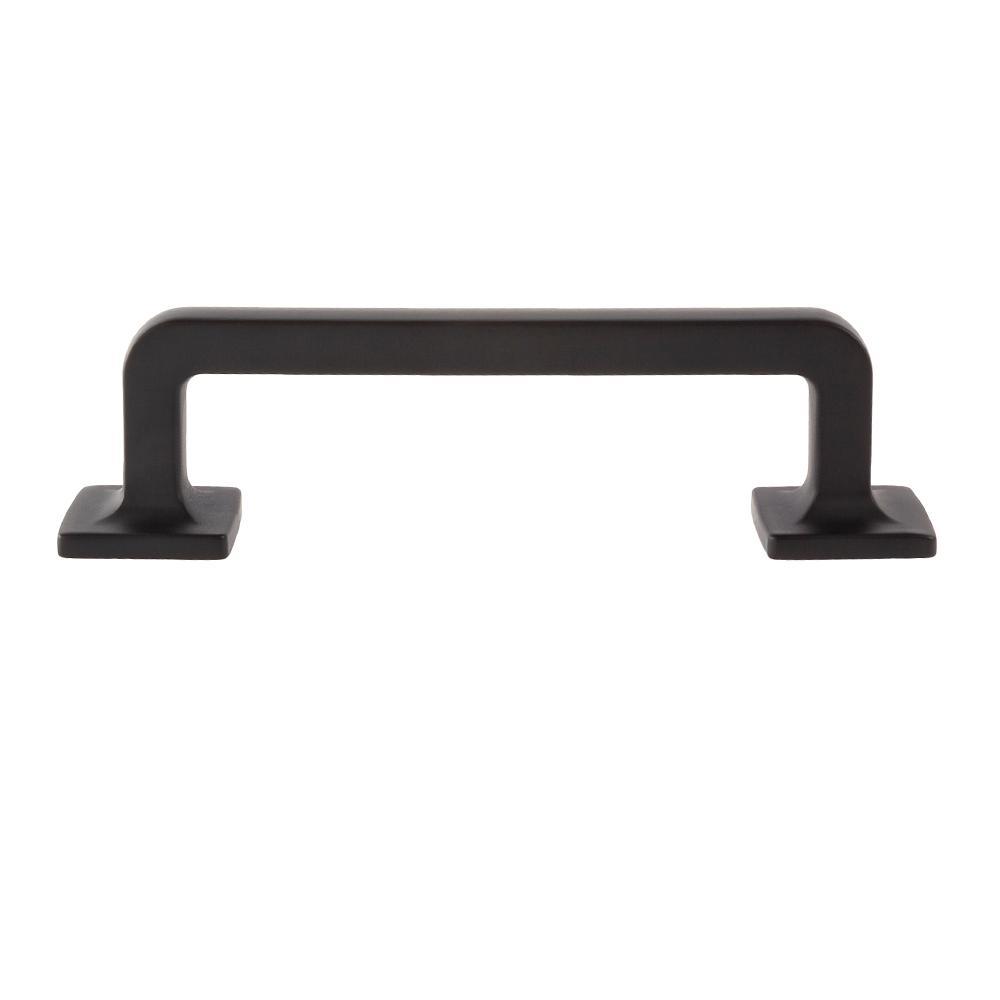 Boise 3-1/2 in. Center-to-Center Matte Black Drawer Pull - Super Arbor