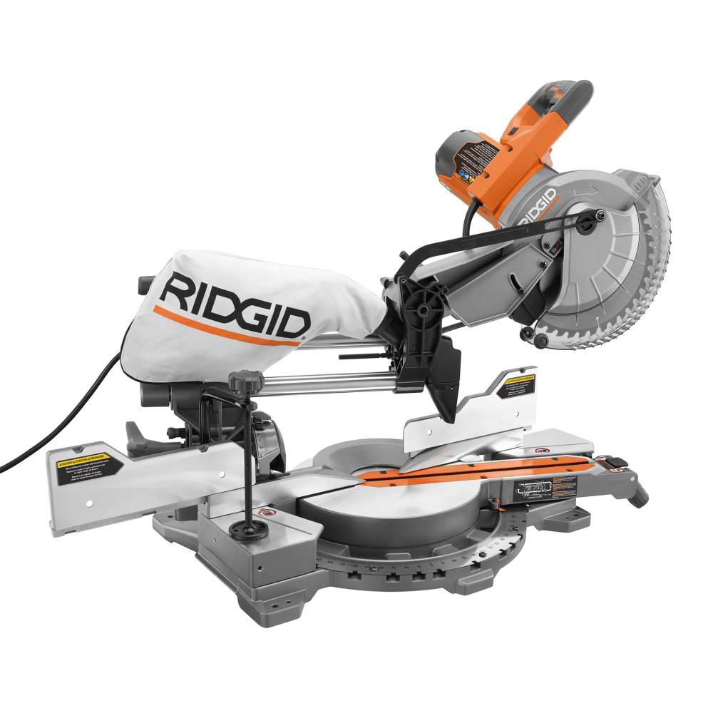 15 Amp 10 in. Sliding Miter Saw with Universal Mobile Miter Saw Stand and Mounting Braces