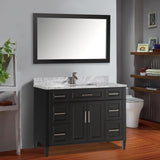 Savona 72 in. W x 22 in. D x 36 in. H Bath Vanity in Espresso with Vanity Top in White with White Basin and Mirror - Super Arbor