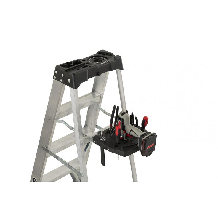 Louisville Ladder 8' Aluminum Step Ladder, 12' Reach, 250 lbs Load Capacity, W-2112-08S