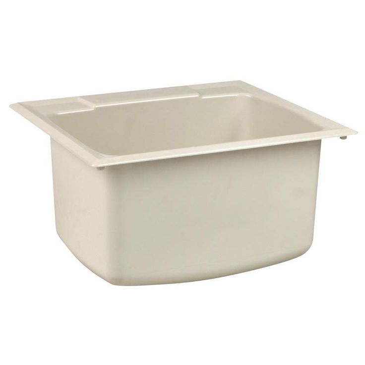 17 in. x 20 in. Fiberglass Self-Rimming Utility Sink in White