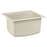 17 in. x 20 in. Fiberglass Self-Rimming Utility Sink in White
