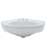Cornice Wall-Mount Bathroom Sink in White - Super Arbor