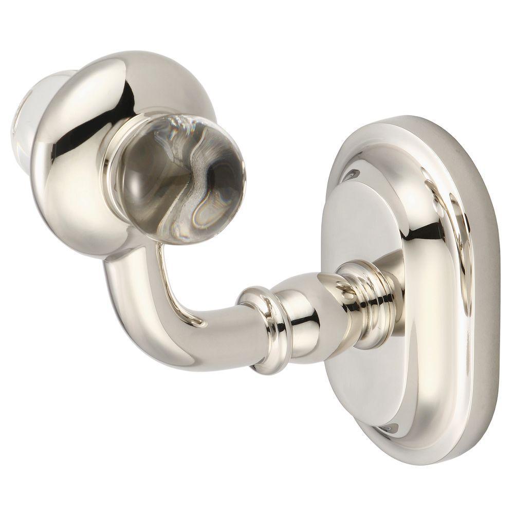 Glass Series Single Robe Hook in Brushed Nickel - Super Arbor