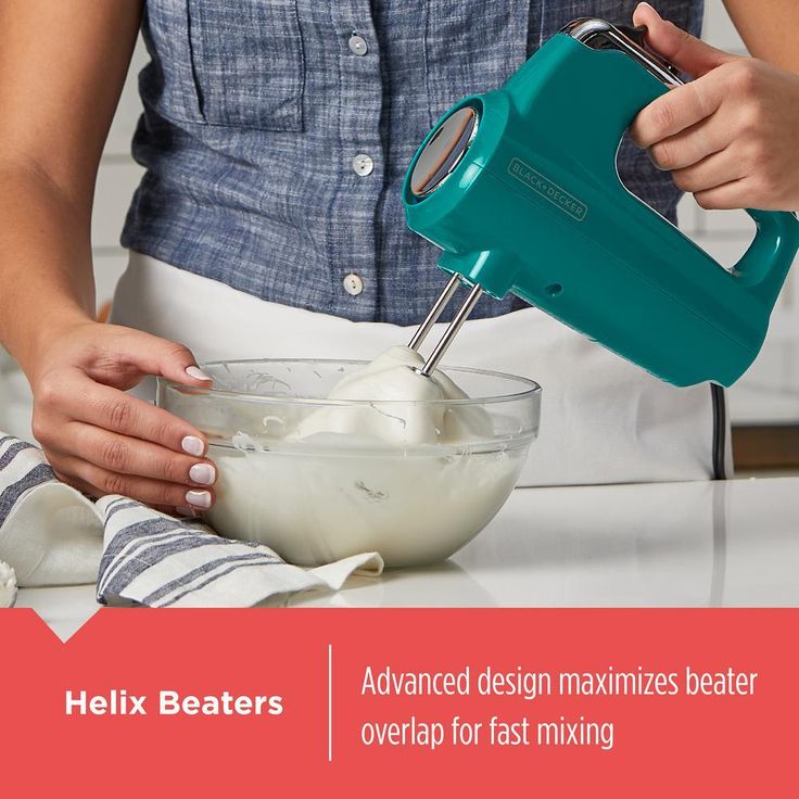 Helix Performance Premium 5-Speed Mixer Teal Hand Mixer