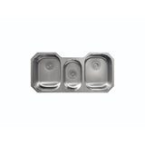 Undertone Undercounter Stainless Steel 41.625 in. 0 hole Triple Basin Kitchen Sink - Super Arbor