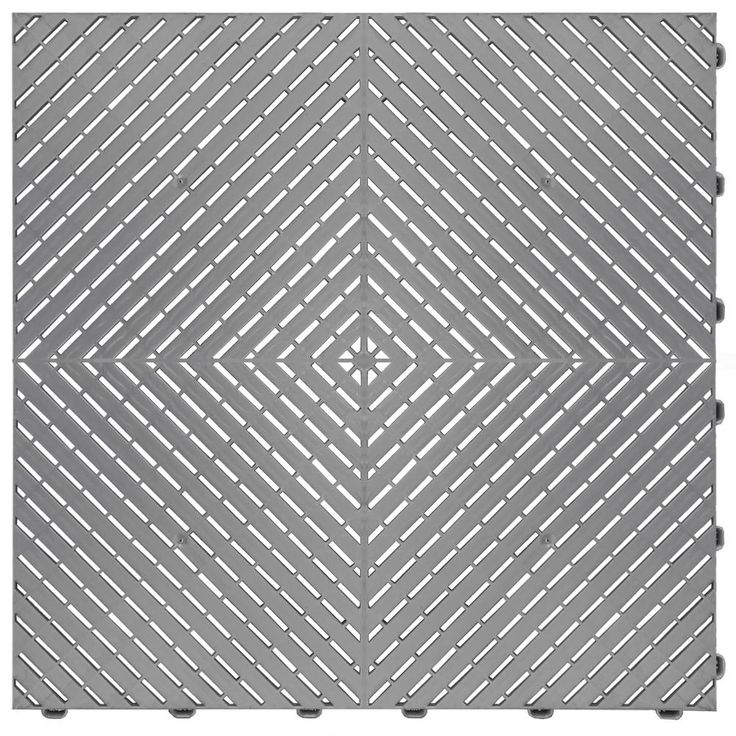 Swisstrax 15.75 in. x 15.75 in. Silver Ribtrax Smooth ECO Flooring (6-Tile/pack) (10 sq. ft.)