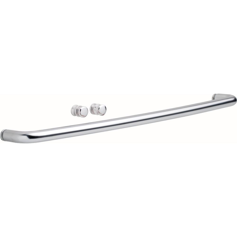 Simplicity 60 in. x 58-1/8 in. Semi-Frameless Traditional Sliding Bathtub Door in Chrome with Droplet Glass - Super Arbor