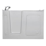 NOVA Heated Rampart 5 ft. Walk-in Non-Whirlpool Bathtub with 6 in. Tile Easy Up Adhesive Wall Surround in White - Super Arbor