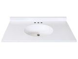 Style Selections Ellenbee 36.5-in White Single Sink Bathroom Vanity with White Cultured Marble Top