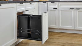 Rev-A-Shelf 35-Quart Plastic Soft Close Pull Out Trash Can, 53WC Series