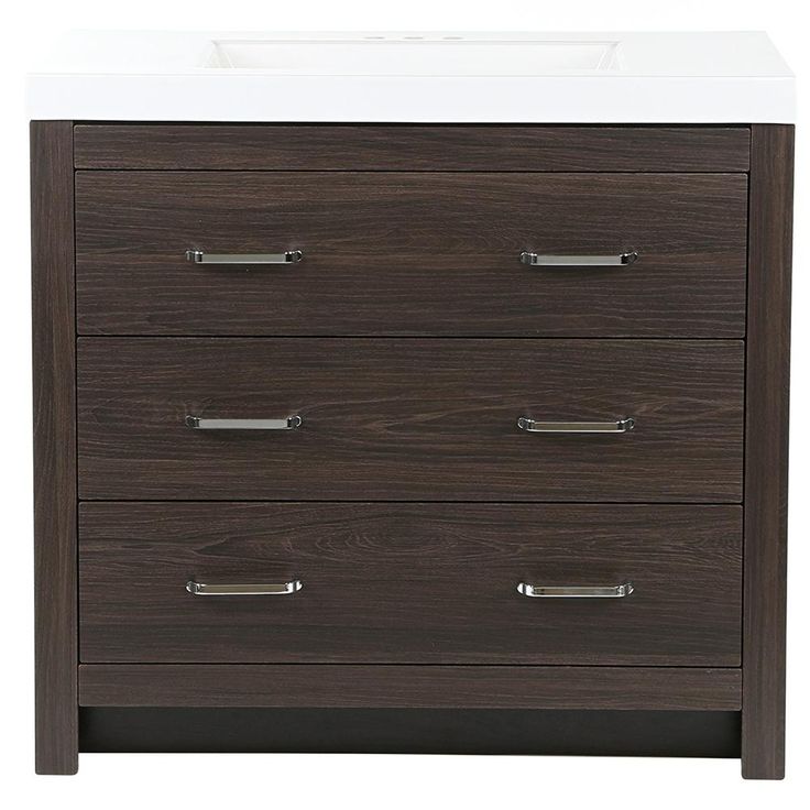Woodbrook 31 in. W x 19 in. D Bath Vanity in White Washed Oak with Cultured Marble Vanity Top in White with White Sink