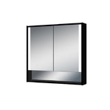 Edgar 31.5 in. W x 27.5 in. H x 5.25 in. D Lighted Impressions Surface-Mount LED Mirror Medicine Cabinet in Aluminum - Super Arbor