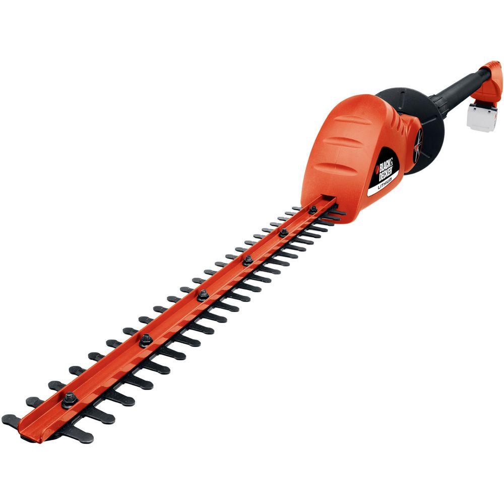 BLACK+DECKER 18 in. 20V MAX Lithium-Ion Cordless Pole Hedge Trimmer with (1) 1.5Ah Battery and Charger Included - Super Arbor