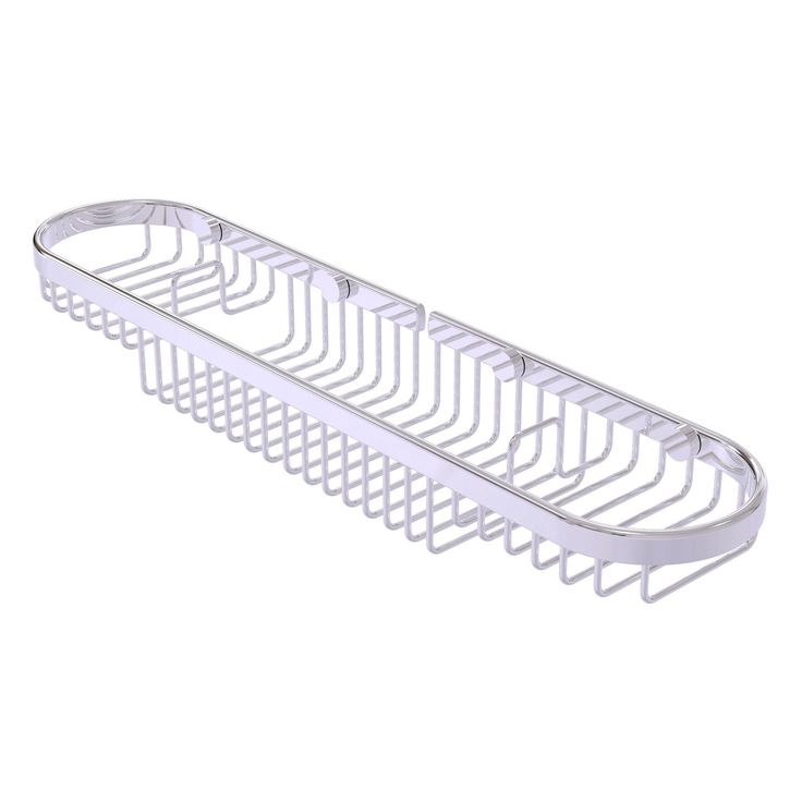 Allied Brass Oval Combination Shower Basket in Antique Brass