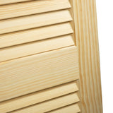 30 in. x 80 in. Unfinished Plantation Louver Louver Solid Core Wood Interior Door Slab - Super Arbor