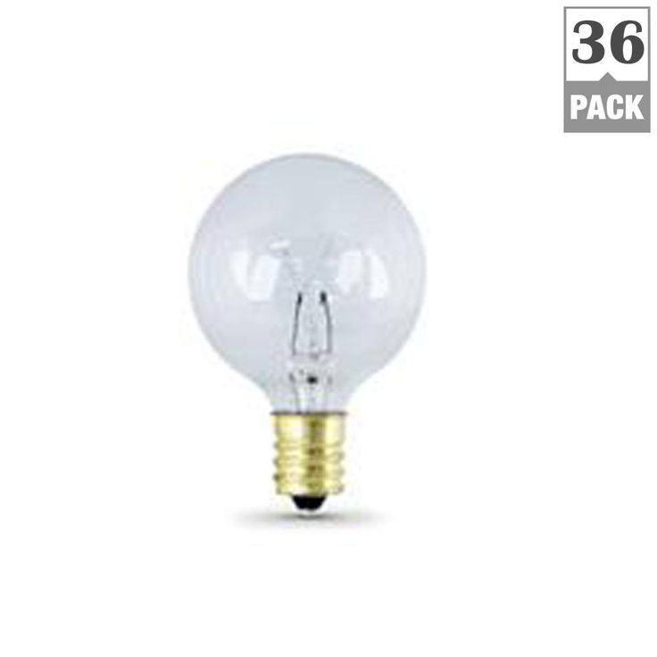 Feit Electric 7-Watt Soft White G16.5 Incandescent Light Bulb (36-Pack)