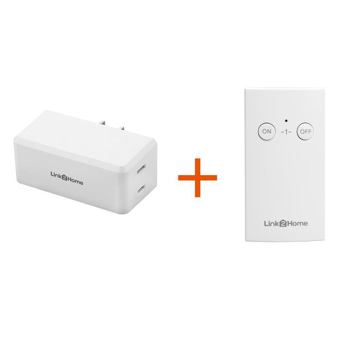 Wireless Indoor Remote Control Outlet Switch with 1 RCV and 1 Remote - Super Arbor