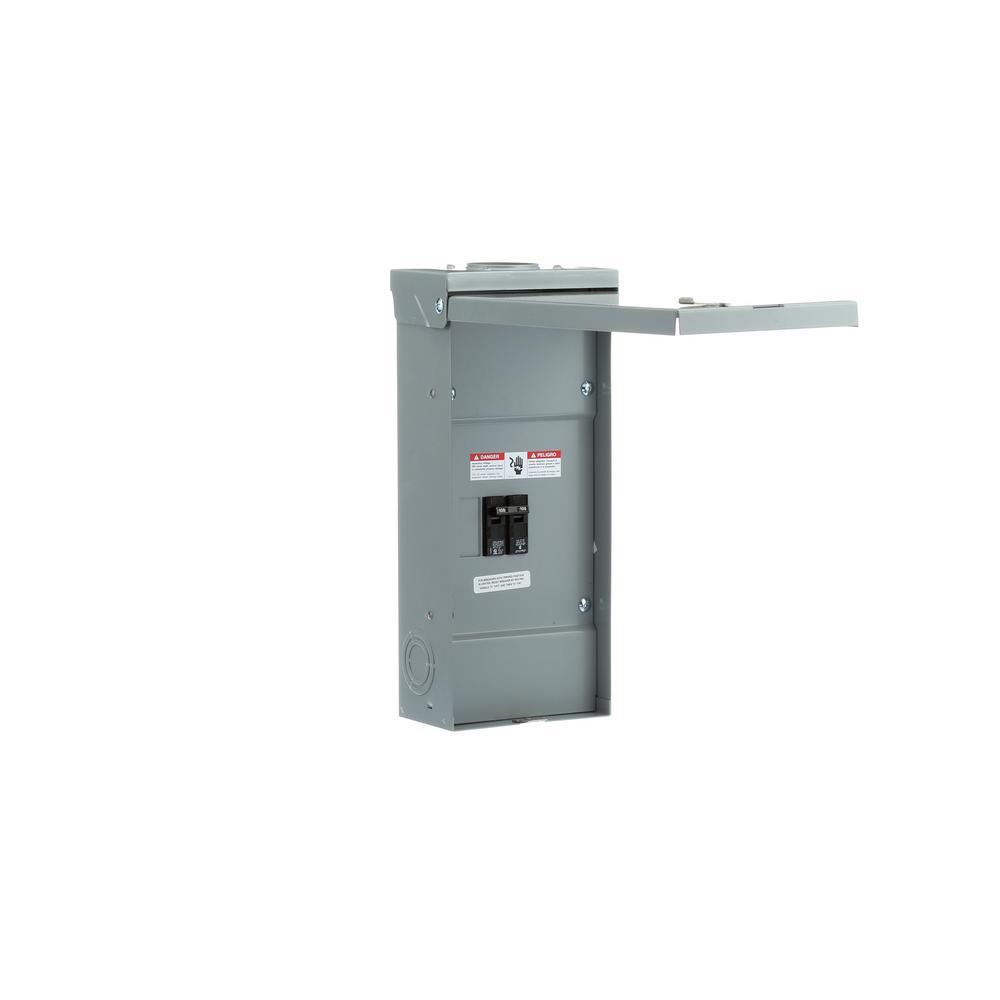 100 Amp 2-Space 2-Circuit Main Breaker Outdoor Load Center - Super Arbor