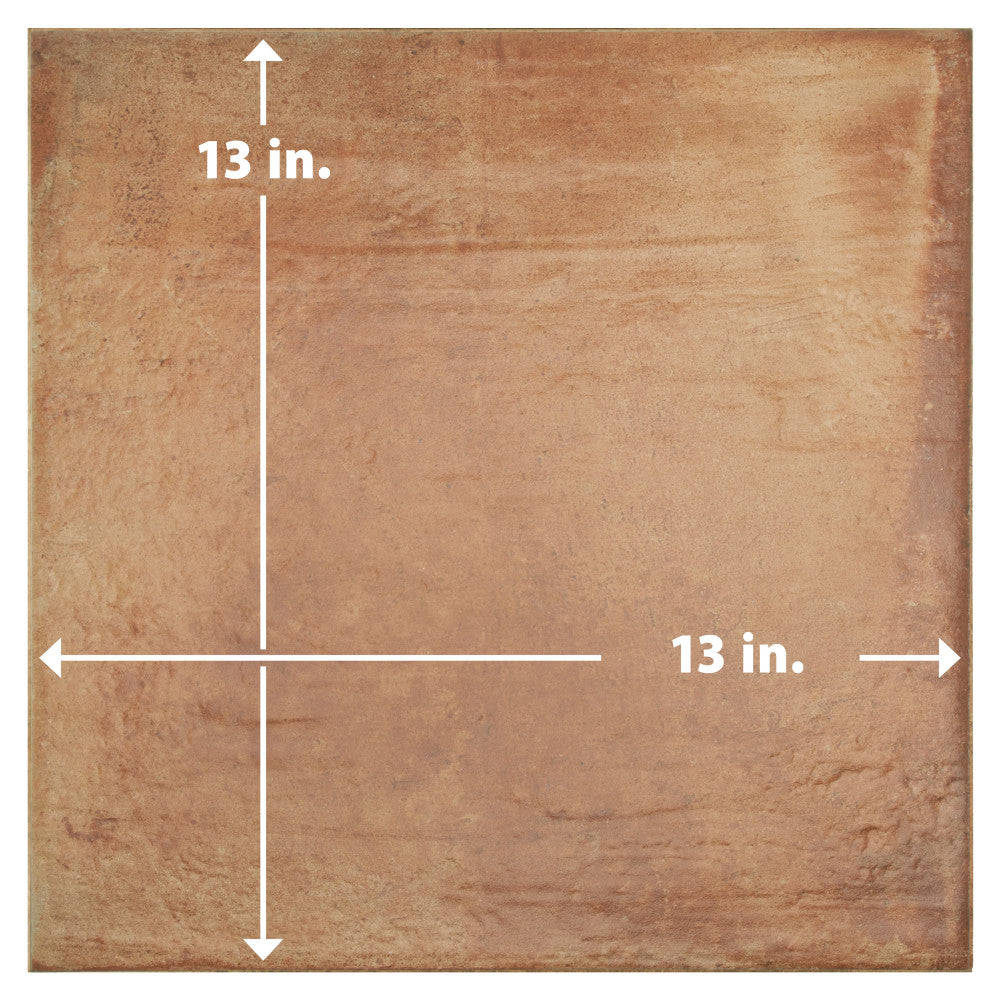 Merola Tile Rustic Cotto 13 in. x 13 in. Porcelain Floor and Wall Tile, Brown (14.4 sq. ft./Case)