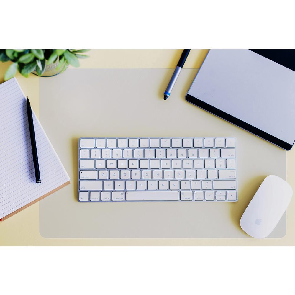 20 in. x 36 in. Polycarbonate Rectangular Desk Pad with Anti-Slip Backing - Super Arbor