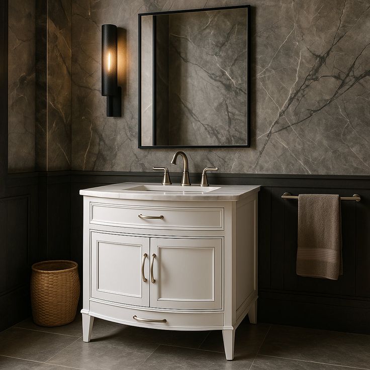 Home Decorators Collection Dacosti 42-Inch Bathroom Vanity with Marble Top