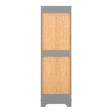 Tridell 21 in. W x 14 in. D x 68 in. H Bathroom Cabinet in Gray - Super Arbor