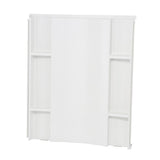 Accord 36 in. x 48 in. x 55-1/8 in. 3-Piece Direct-to-Stud Shower Wall in White - Super Arbor