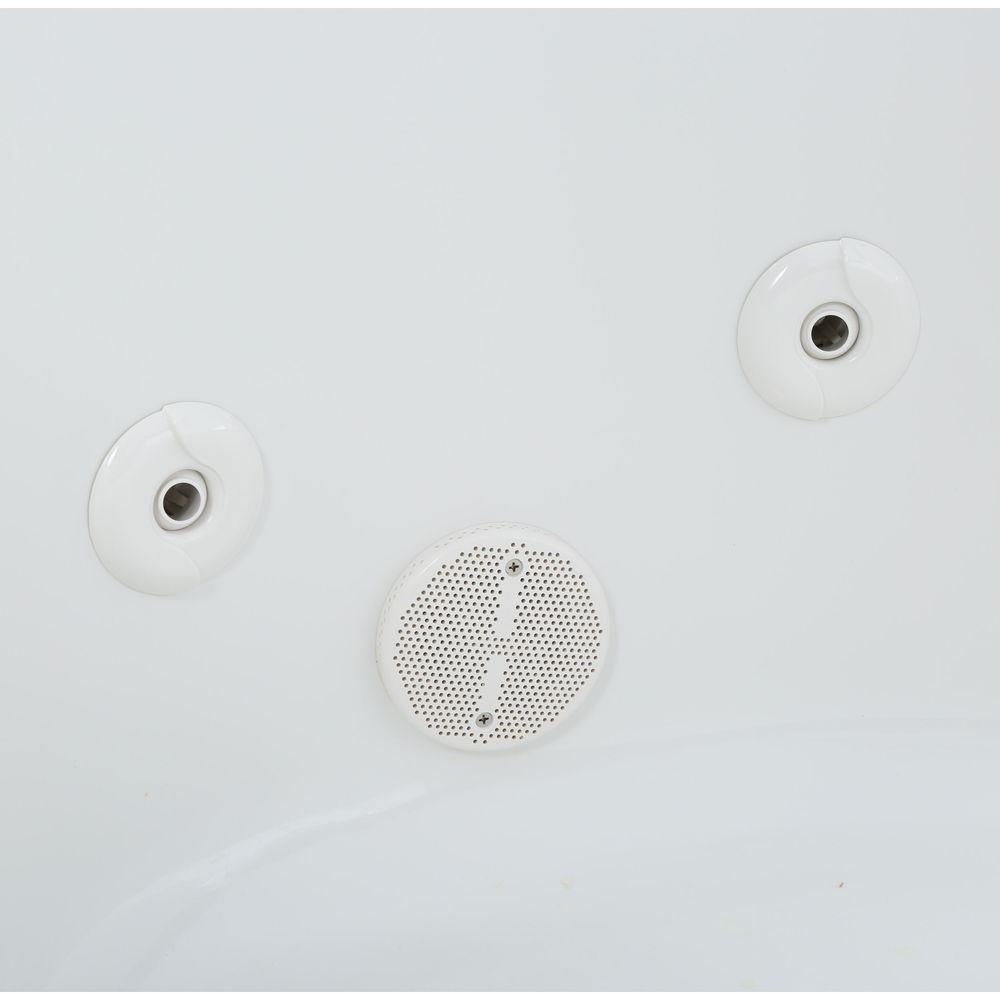 Cadet 60 in. x 42 in. Reversible Drain EverClean Whirlpool Tub in White - Super Arbor