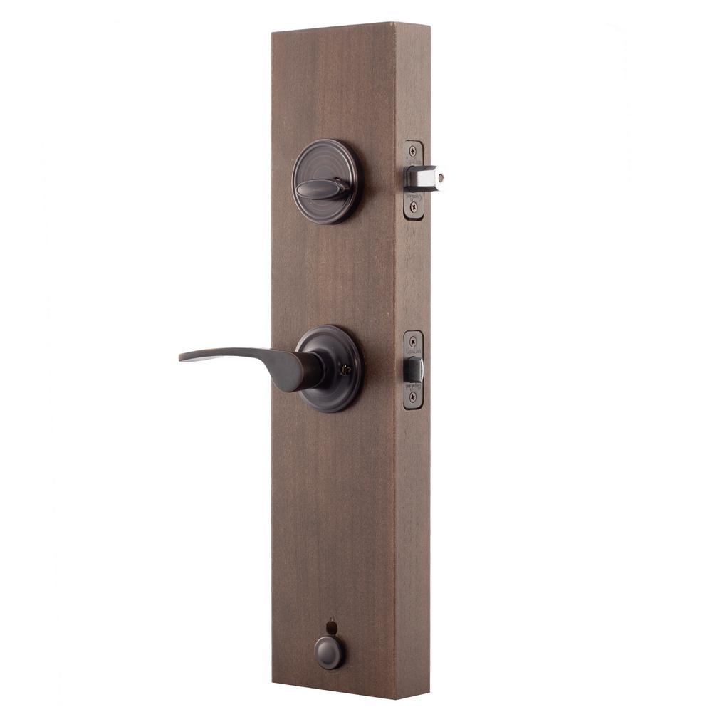 Craftsman Tuscan Bronze Door Handleset with Right Hand Scandinavian Lever Trim - Super Arbor