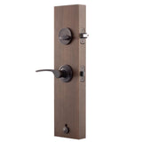 Craftsman Tuscan Bronze Door Handleset with Right Hand Scandinavian Lever Trim - Super Arbor