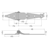 Everbilt 8 in. Black Heavy Duty Strap Hinge (2-Pack)